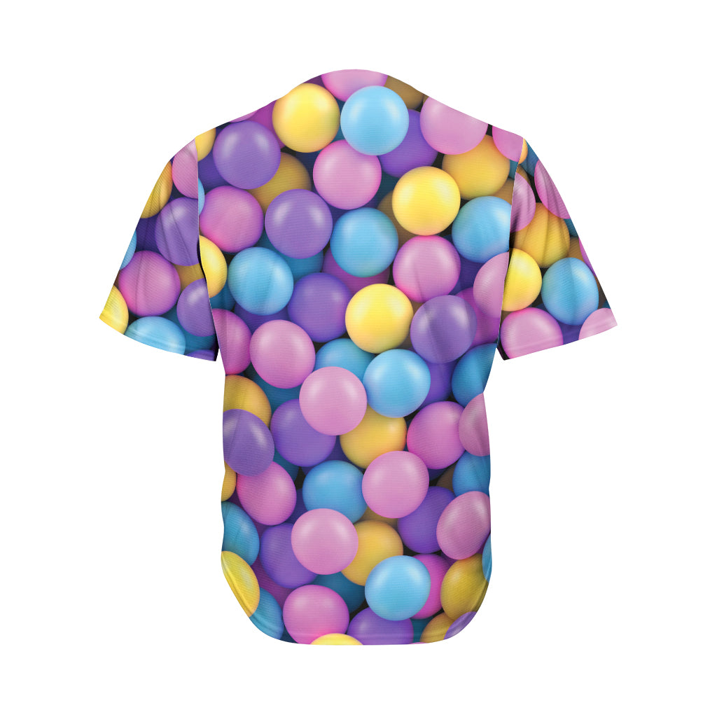 Sweet Candy Ball Pattern Print Men's Baseball Jersey