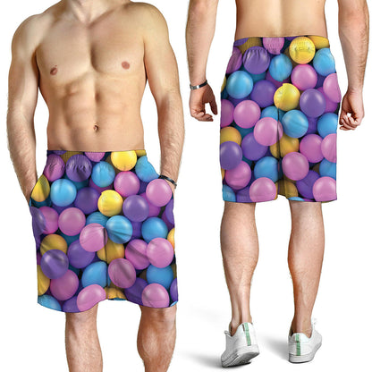 Sweet Candy Ball Pattern Print Men's Shorts