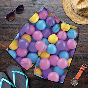 Sweet Candy Ball Pattern Print Men's Shorts