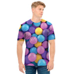 Sweet Candy Ball Pattern Print Men's T-Shirt