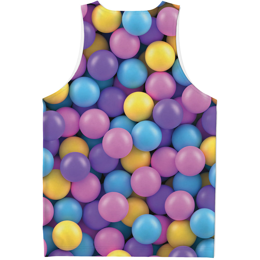 Sweet Candy Ball Pattern Print Men's Tank Top