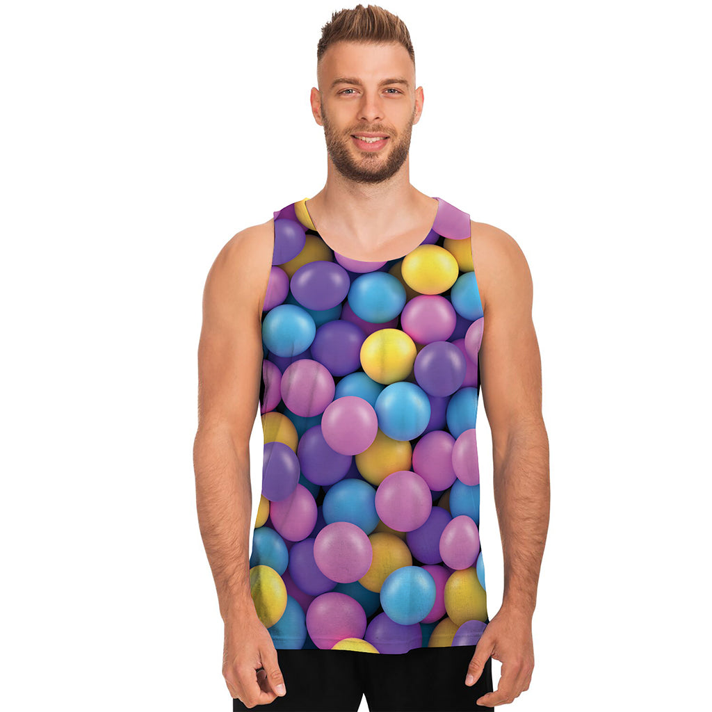 Sweet Candy Ball Pattern Print Men's Tank Top