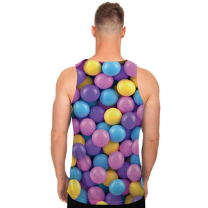 Sweet Candy Ball Pattern Print Men's Tank Top