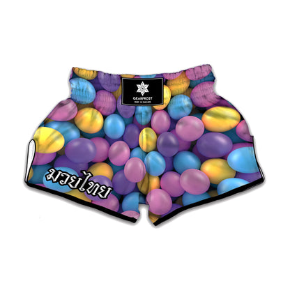 Sweet Candy Ball Pattern Print Muay Thai Boxing Shorts