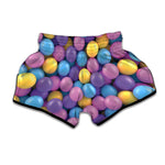 Sweet Candy Ball Pattern Print Muay Thai Boxing Shorts
