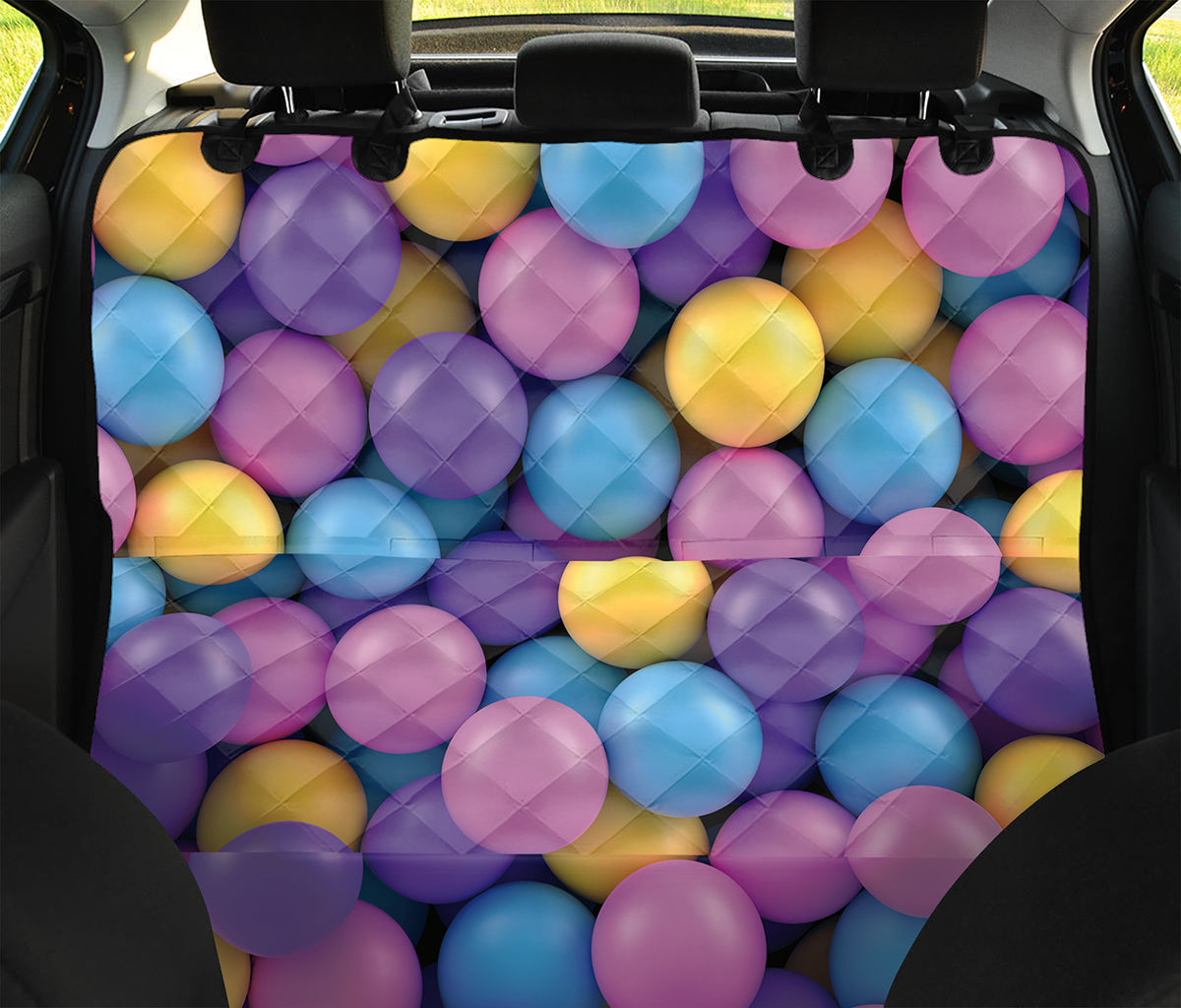 Sweet Candy Ball Pattern Print Pet Car Back Seat Cover