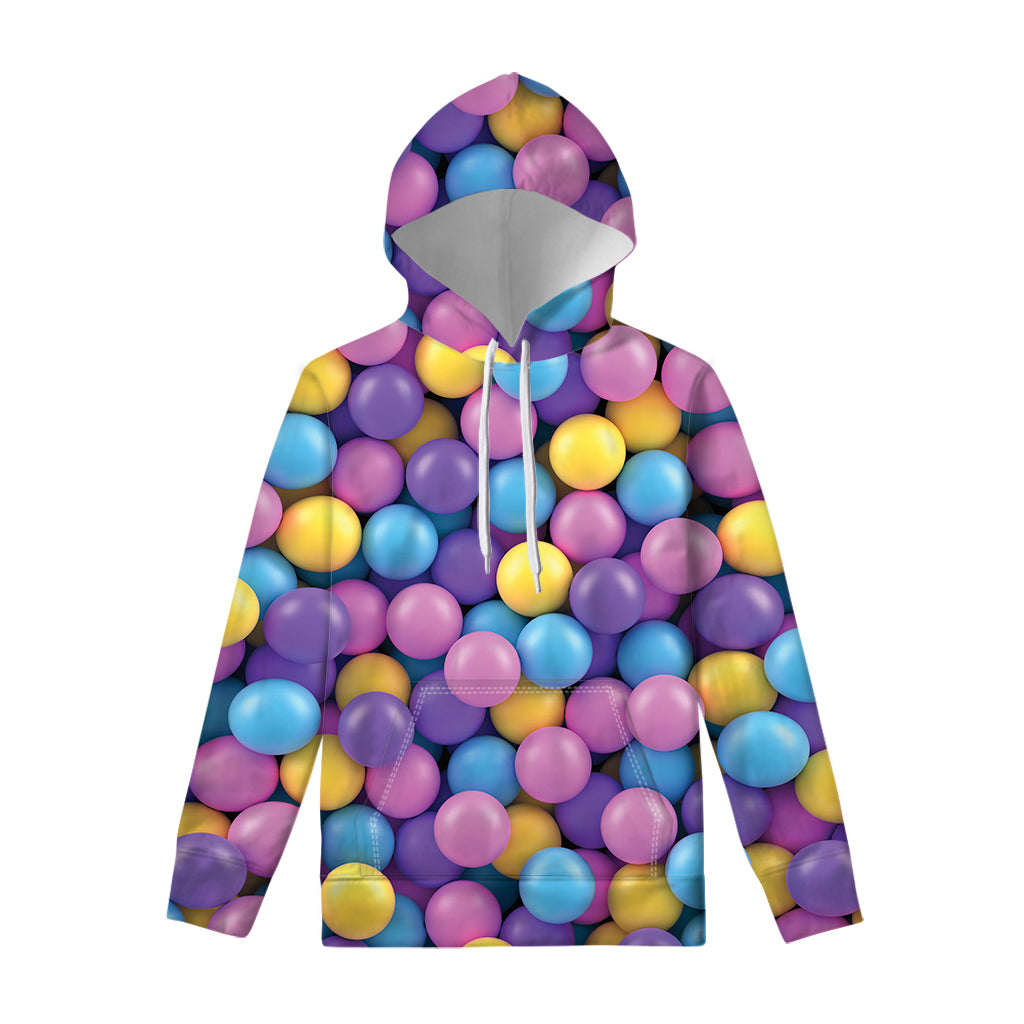 Sweet Candy Ball Pattern Print Pullover Hoodie