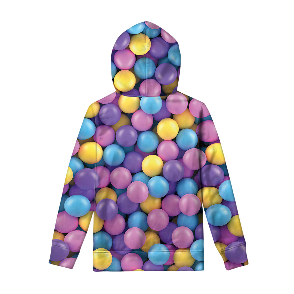 Sweet Candy Ball Pattern Print Pullover Hoodie