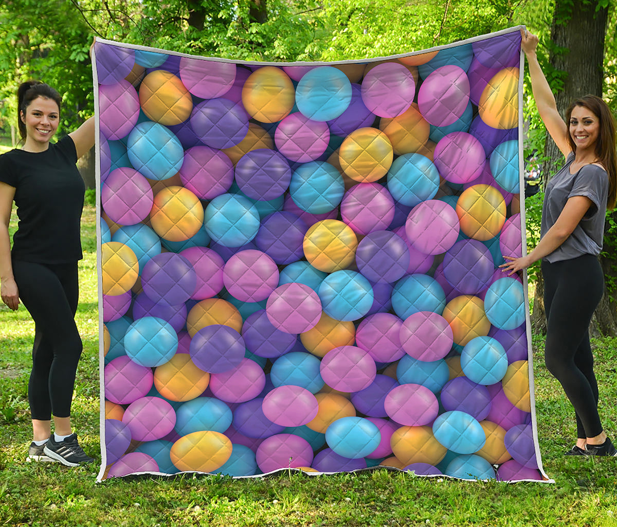 Sweet Candy Ball Pattern Print Quilt