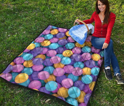 Sweet Candy Ball Pattern Print Quilt