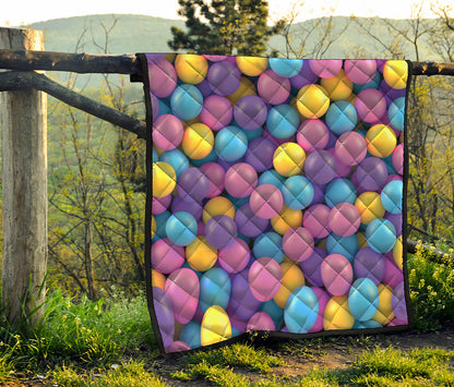 Sweet Candy Ball Pattern Print Quilt