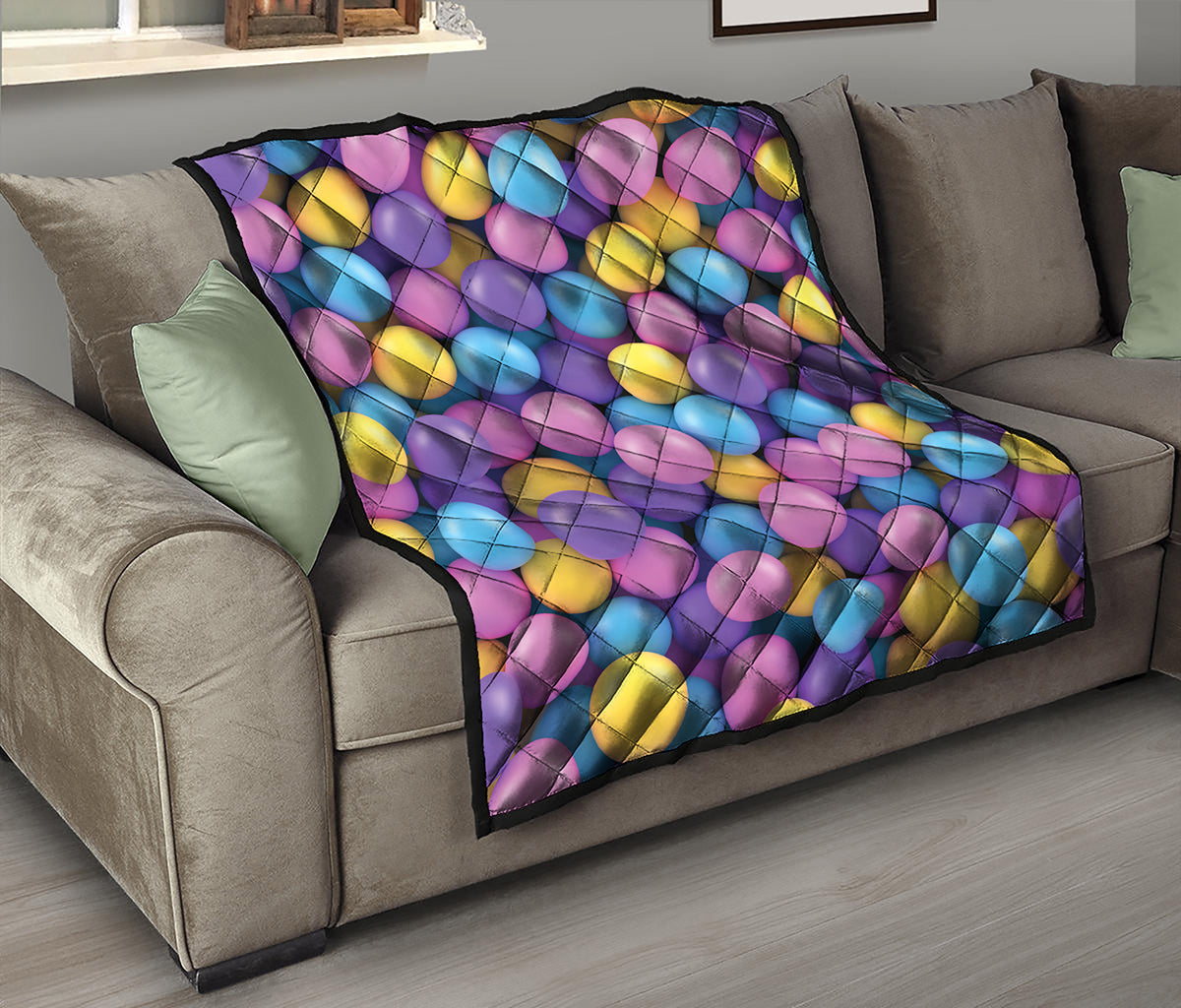 Sweet Candy Ball Pattern Print Quilt