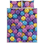 Sweet Candy Ball Pattern Print Quilt Bed Set