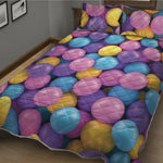Sweet Candy Ball Pattern Print Quilt Bed Set