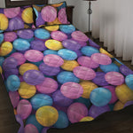 Sweet Candy Ball Pattern Print Quilt Bed Set
