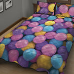Sweet Candy Ball Pattern Print Quilt Bed Set