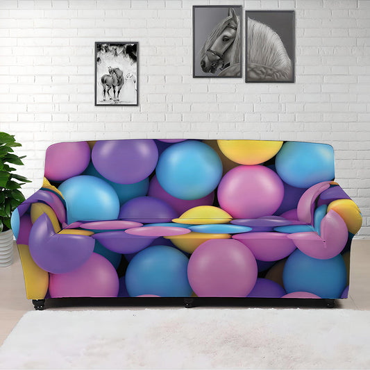 Sweet Candy Ball Pattern Print Sofa Cover