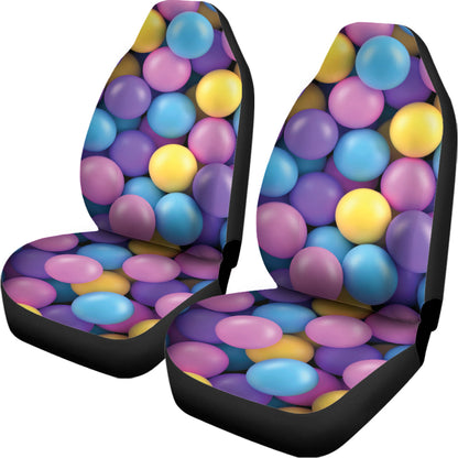 Sweet Candy Ball Pattern Print Universal Fit Car Seat Covers