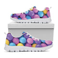 Sweet Candy Ball Pattern Print White Running Shoes