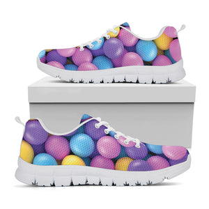 Sweet Candy Ball Pattern Print White Sneakers