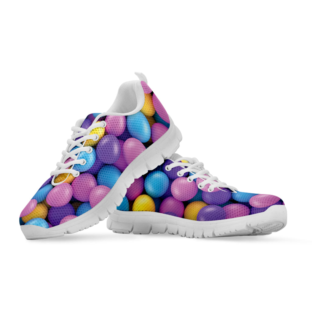 Sweet Candy Ball Pattern Print White Sneakers