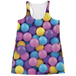 Sweet Candy Ball Pattern Print Women's Racerback Tank Top