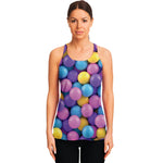 Sweet Candy Ball Pattern Print Women's Racerback Tank Top