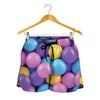 Sweet Candy Ball Pattern Print Women's Shorts