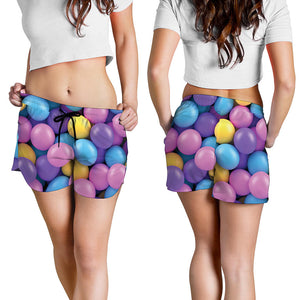 Sweet Candy Ball Pattern Print Women's Shorts