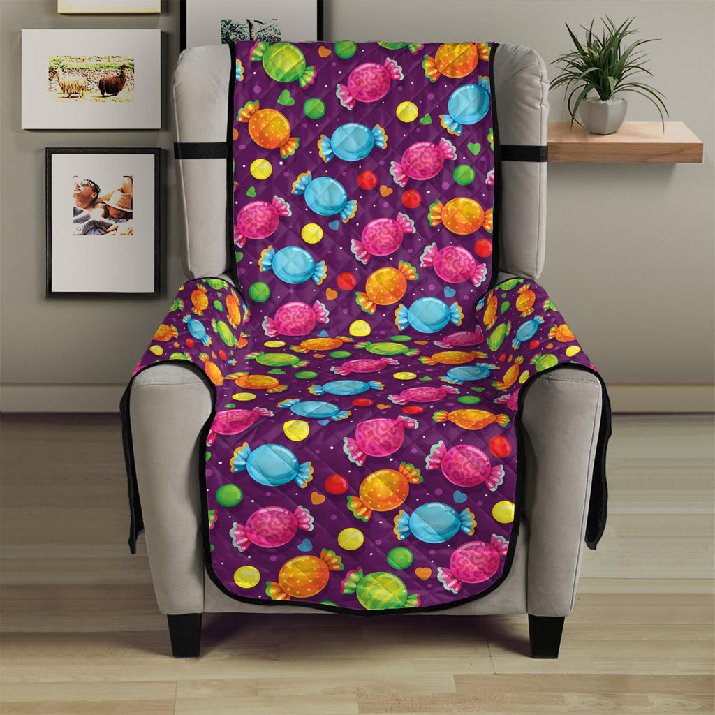 Sweet Candy Pattern Print Armchair Protector