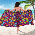 Sweet Candy Pattern Print Beach Sarong Wrap