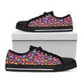 Sweet Candy Pattern Print Black Low Top Sneakers