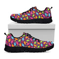 Sweet Candy Pattern Print Black Running Shoes