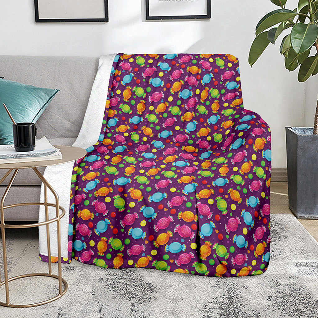 Sweet Candy Pattern Print Blanket