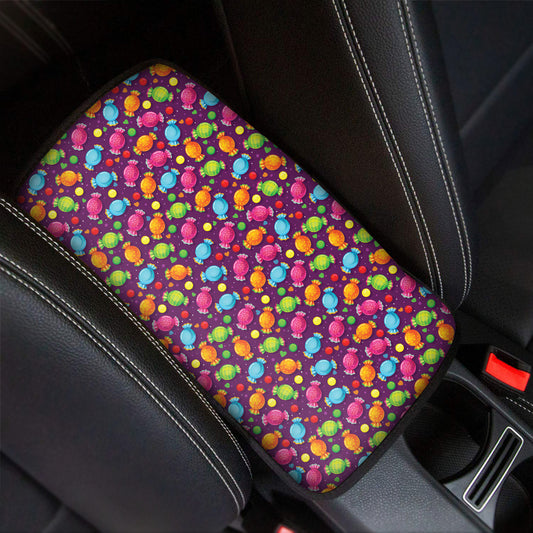 Sweet Candy Pattern Print Car Center Console Cover