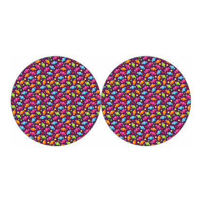 Sweet Candy Pattern Print Car Coasters