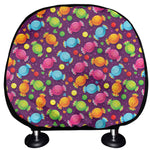 Sweet Candy Pattern Print Car Headrest Covers