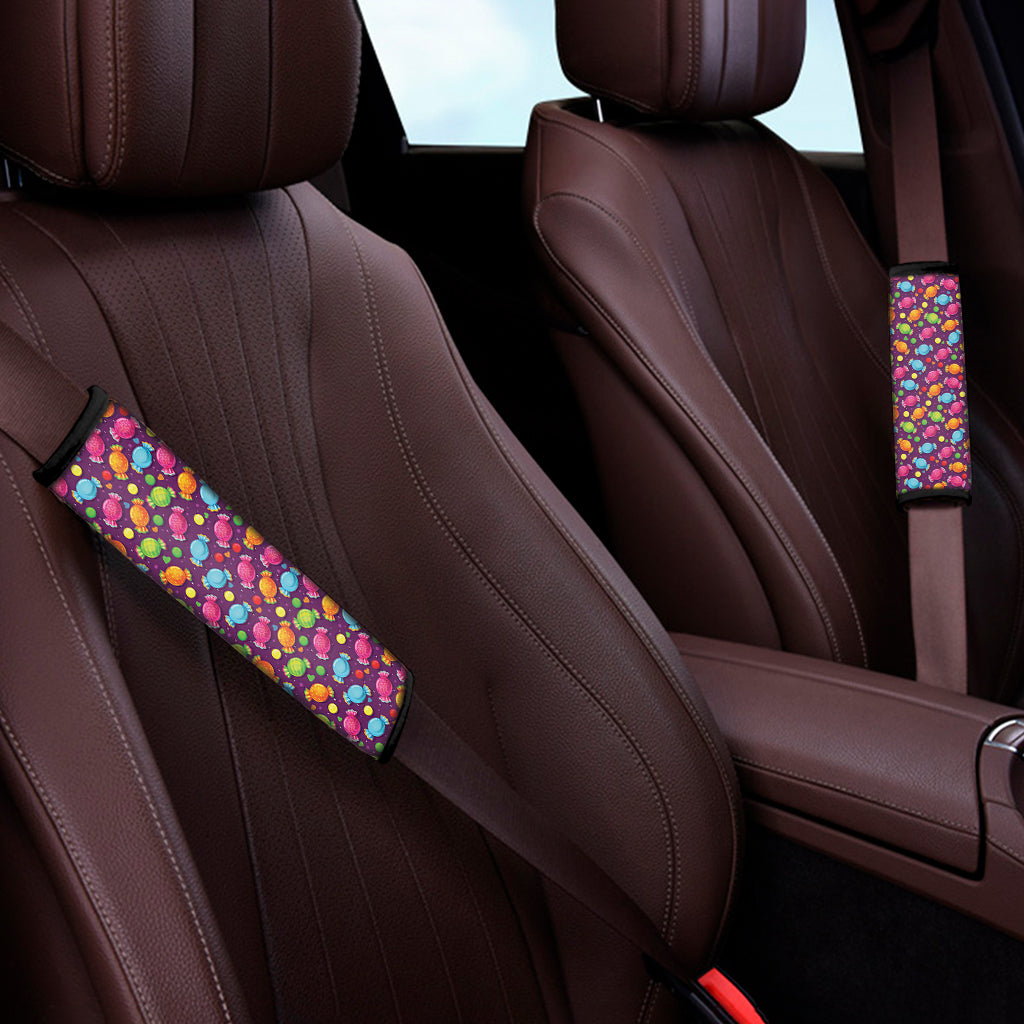 Sweet Candy Pattern Print Car Seat Belt Covers