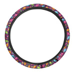 Sweet Candy Pattern Print Car Steering Wheel Cover