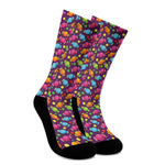 Sweet Candy Pattern Print Crew Socks