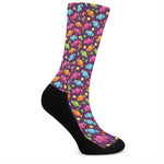 Sweet Candy Pattern Print Crew Socks