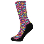 Sweet Candy Pattern Print Crew Socks