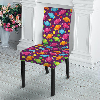 Sweet Candy Pattern Print Dining Chair Slipcover