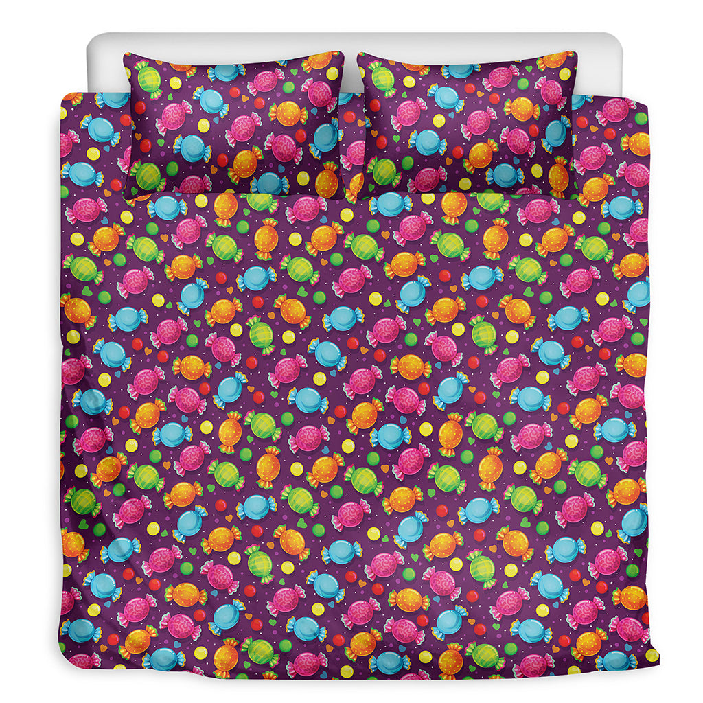 Sweet Candy Pattern Print Duvet Cover Bedding Set