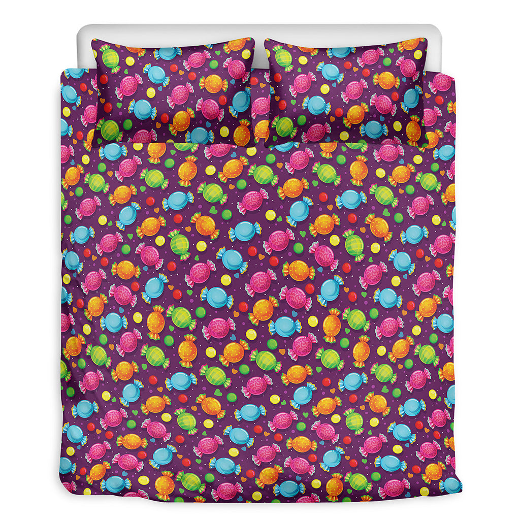 Sweet Candy Pattern Print Duvet Cover Bedding Set