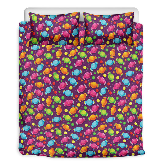 Sweet Candy Pattern Print Duvet Cover Bedding Set