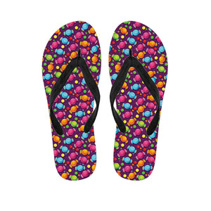 Sweet Candy Pattern Print Flip Flops