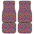 Sweet Candy Pattern Print Front and Back Car Floor Mats