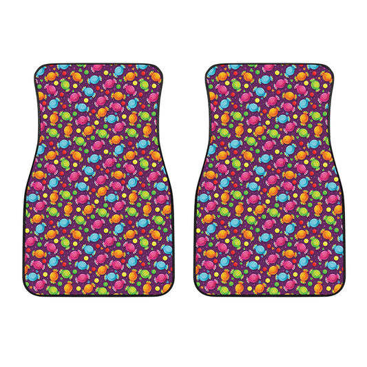 Sweet Candy Pattern Print Front Car Floor Mats