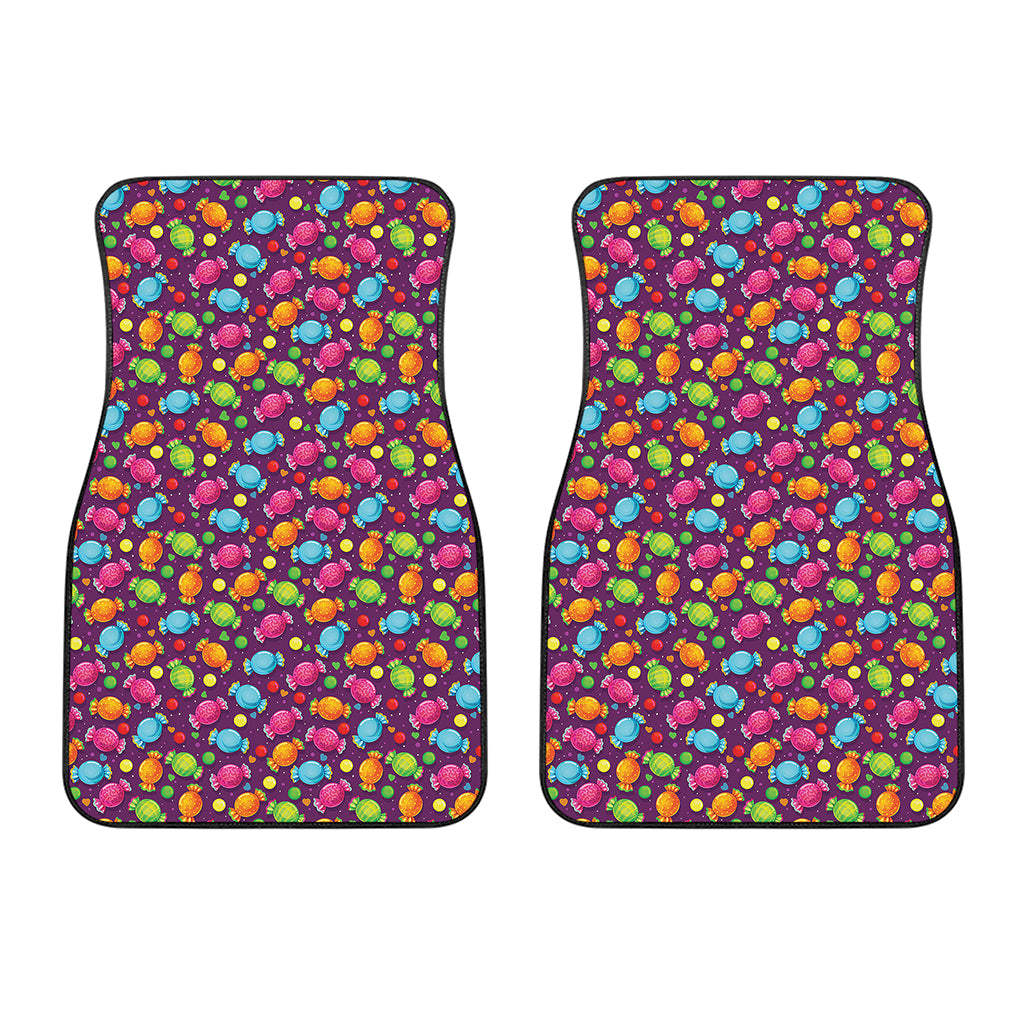 Sweet Candy Pattern Print Front Car Floor Mats